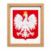 Godło Polski w jasnej ramie A4 Godło Polski w jasnej drewnianej ramie A4