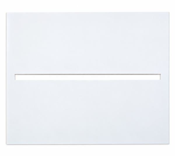 Biała maskownica wyborcza RODO 460 × 410 mm ze szczeliną na podpis